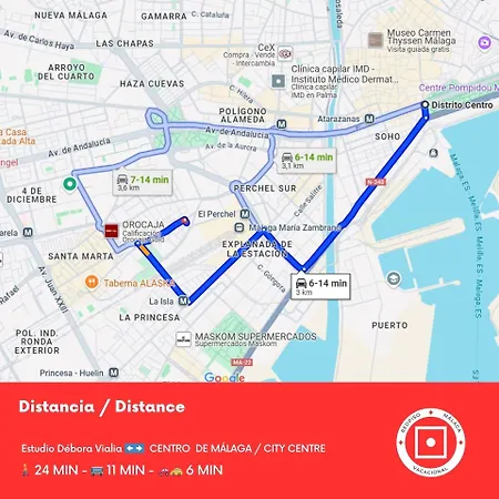 Estudio Debora Vialia - A Pasos De La Estacion Lejlighed Málaga